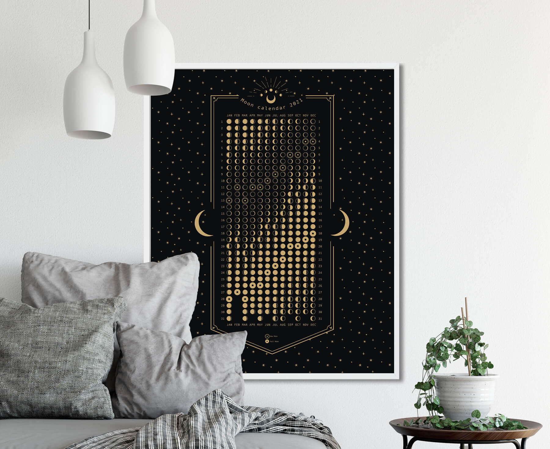 2021 Moon Phase Poster - Printable Download (Special ...